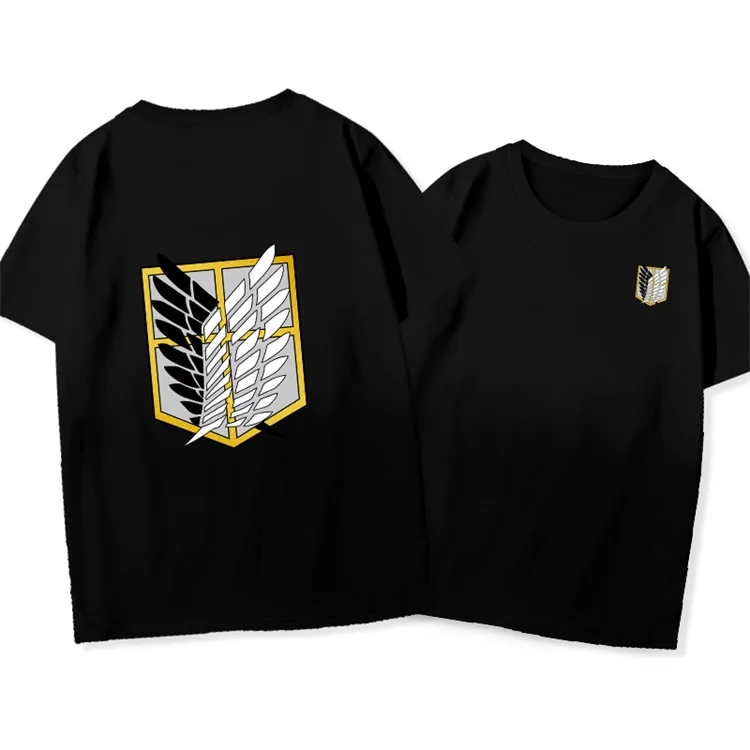 Attack on Titan shirt anime T-shirt round neck summer casual wholesale unisex cartoon print short sleeve