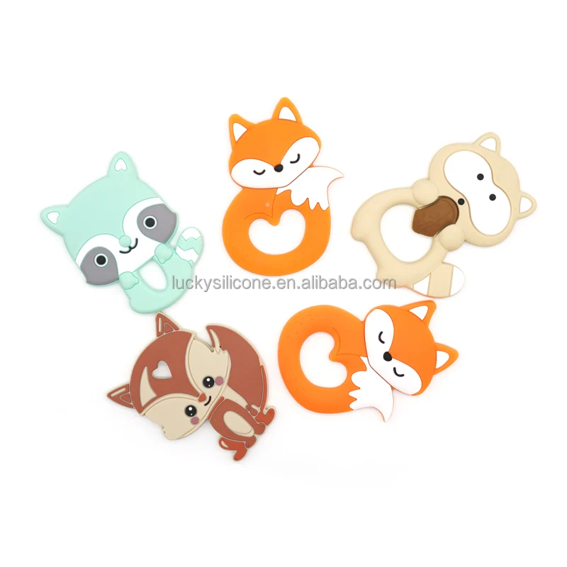 Hot Sale Customized Animal Clip Baby Training Teehers Silicone Baby Toy Teether For Baby Products