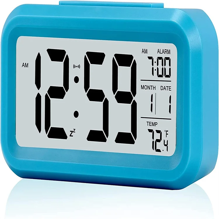 Battery Operated LCD  desk Alarm Clock for  Living Room Bedroom