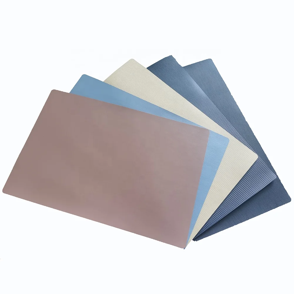 Environmentally Round Square PU Leather Elegant Placemat Pad Dining Table Mat Decor mat Heat Insulation Placemats
