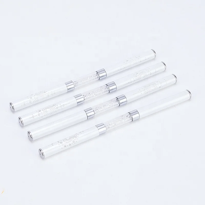 Double Head Nail Art Lining Painting Brush Flat Gel Brush With 7mm Lining Tip Two Sides Double Use Nail Art Brush