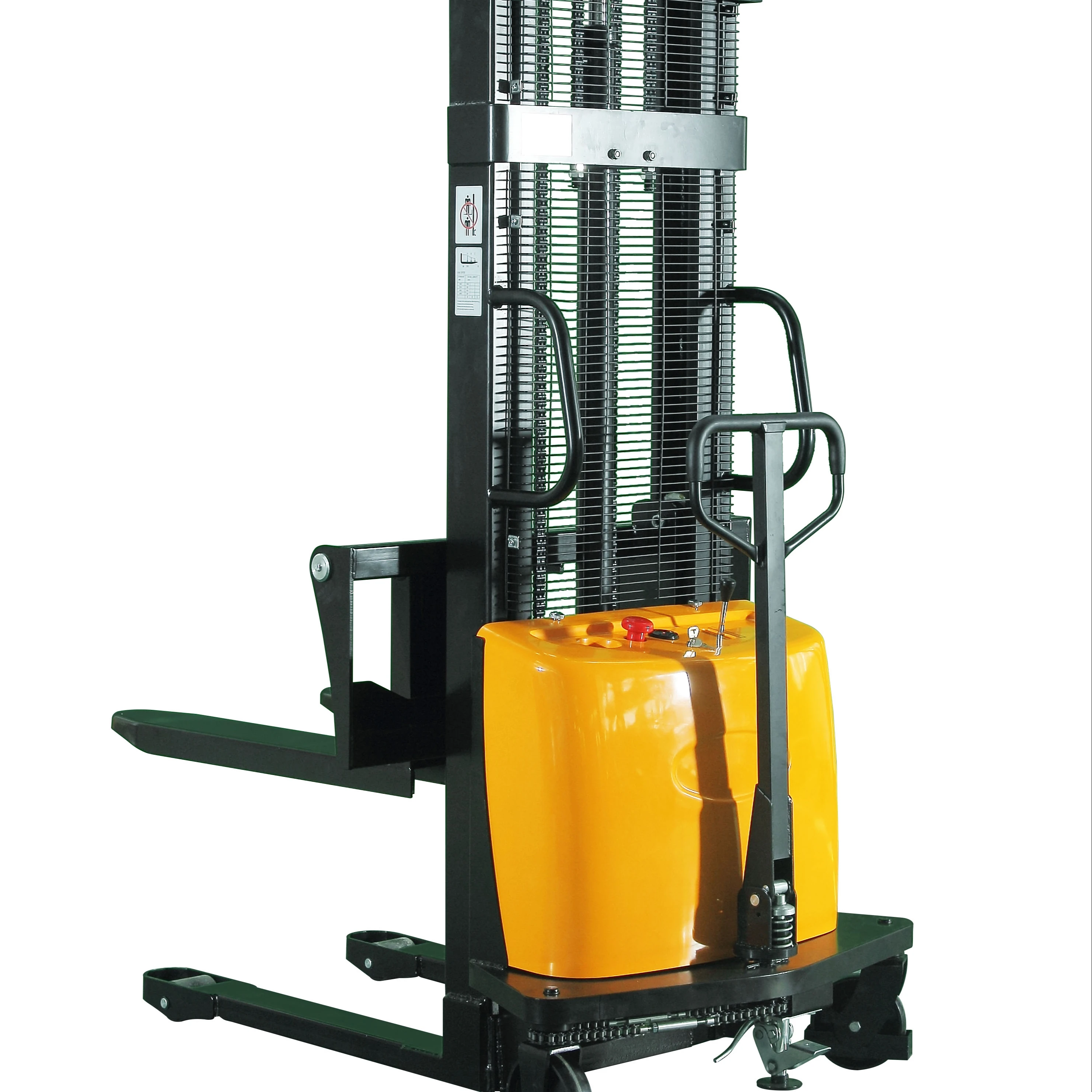 China Thin Leg 1.5 Tons 3.5m Semi Electric Fork Lift Container Stacker