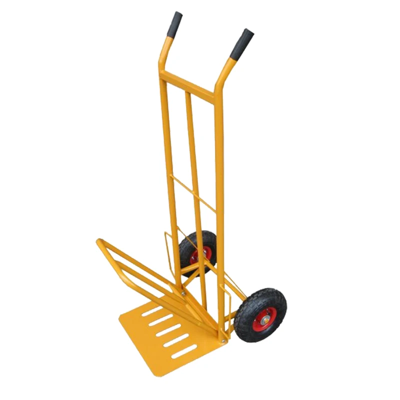 Double Handle Two Pneumatic Wheels Hand Trolley