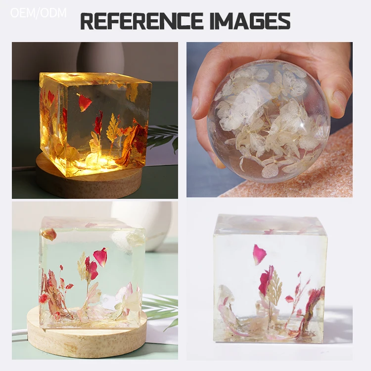 Hard UV Resin Mold Uv Resin Decor Epoxy Cube with Lamp holder