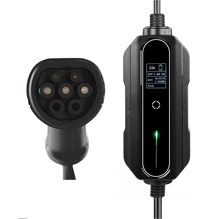 High Safety IP65 Type 2 portable ev charger for below parking and travelling