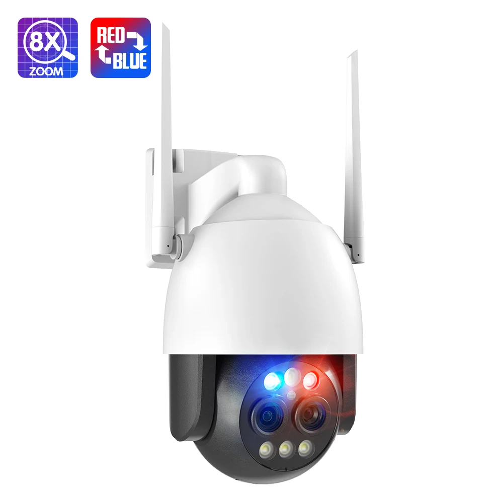 Techage Hd 2K 4Mp Wireless Wifi Zoom Cameras 2.8Mm 12Mm 8X Zoom Human Detected Auto Tracking Ptz Ip Camera