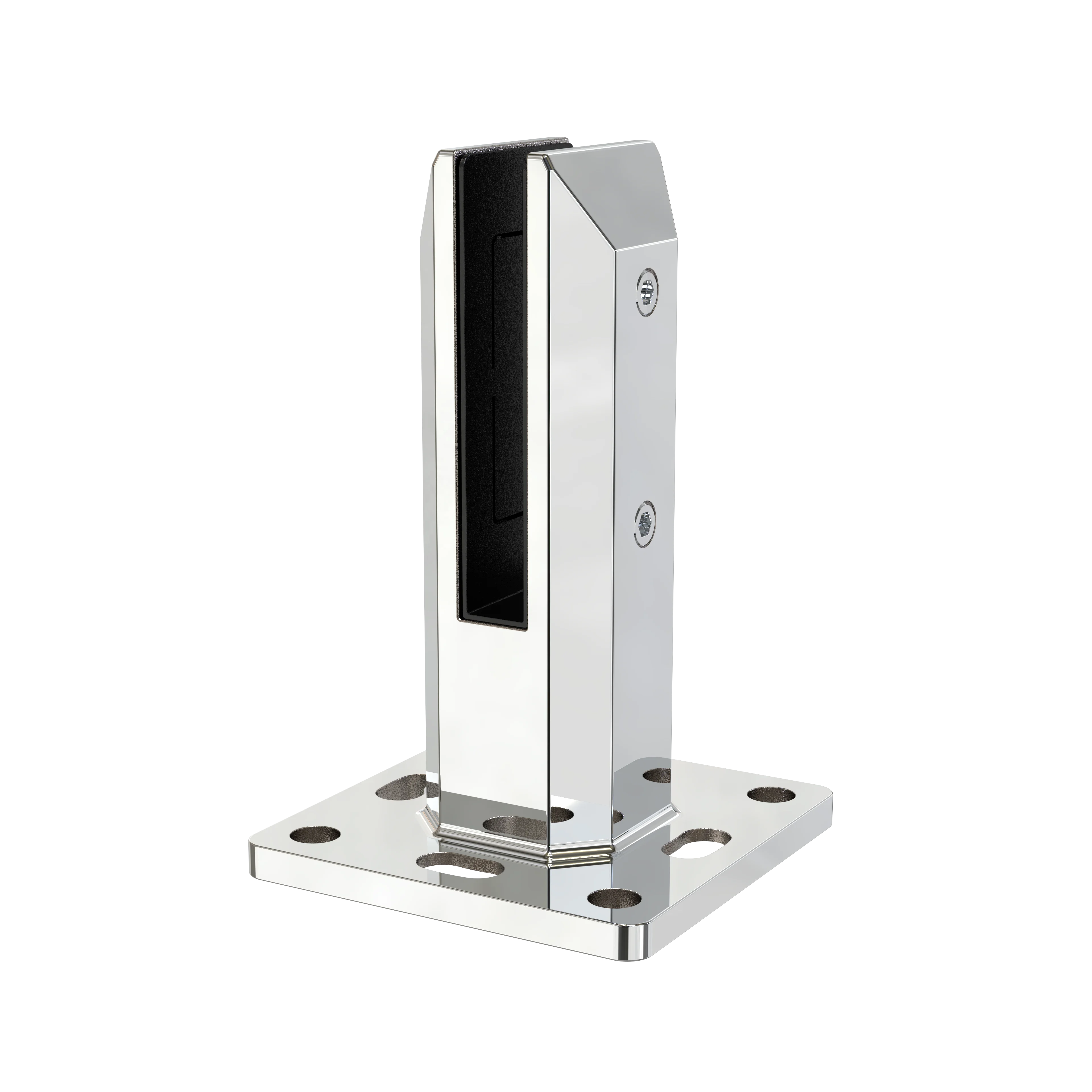 Aleader Frameless Glass Hardware Balcony Tempered Glass Spigot Stainless Steel Mirror Polished Glass Bracket