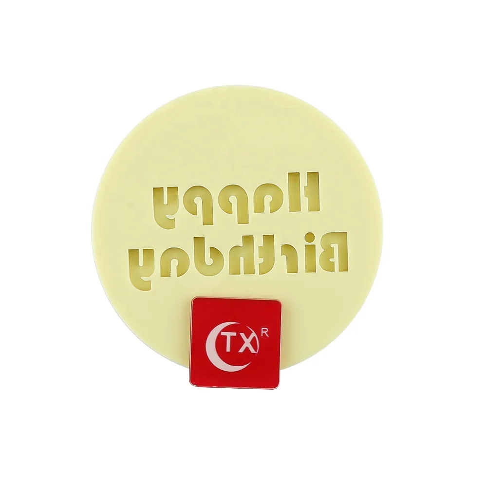 TX Acrylic Happy Birthday Decoration Set Fondant Embosser Cookie Stamp For Biscuit Cookie Embosser Stamp Fondant Cake Decorating