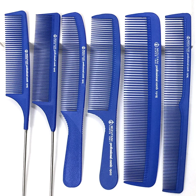 Custom Logo Professional Hot Comb Antistatic Plastic Carbon Fiber Combs Barber Hair Comb for Salon