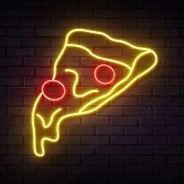 Manufacturer Dropshipping Custom Neon Sign Fast Delivery Customised Pizza Slice Neon Sign Burger For Cafe Decor