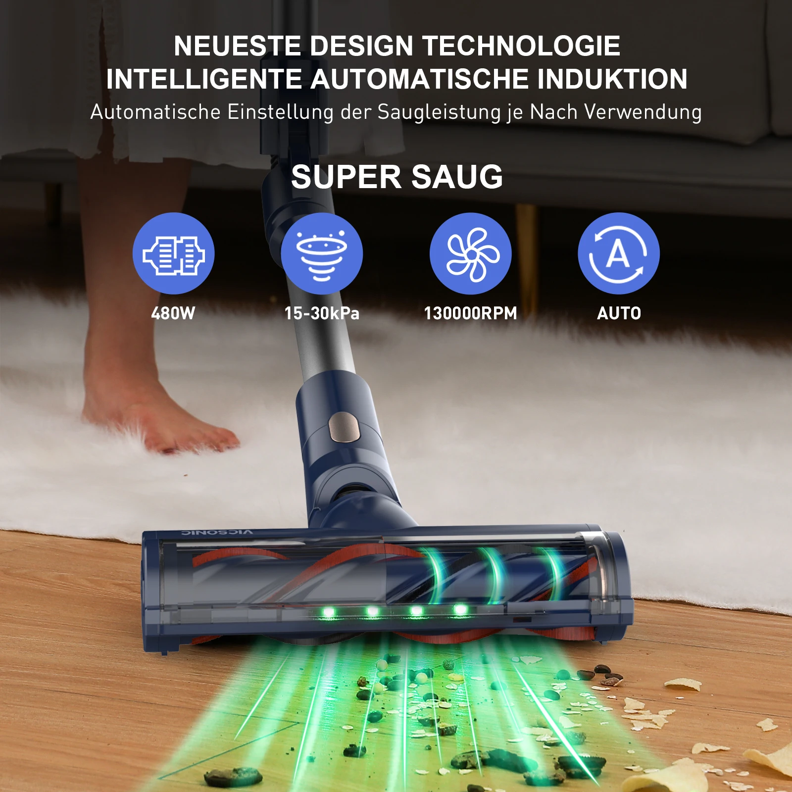 Area Rugs Carpet Cleaning 8 IN 1 Cyclone Vaccum Handheld Household Vacuums Floor Care Wireless Stick Vacuum Cleaner S7