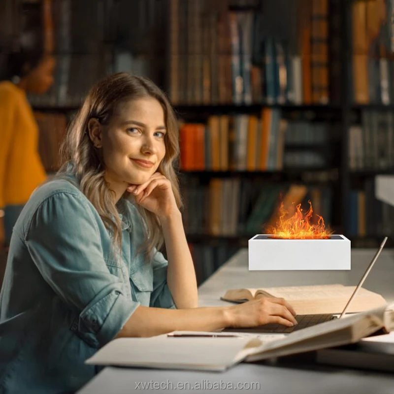 New product Amazon Volcano Fire Aroma Diffuser 200ML 3D Simulation Flame Diffuser Humidifier for Room Office