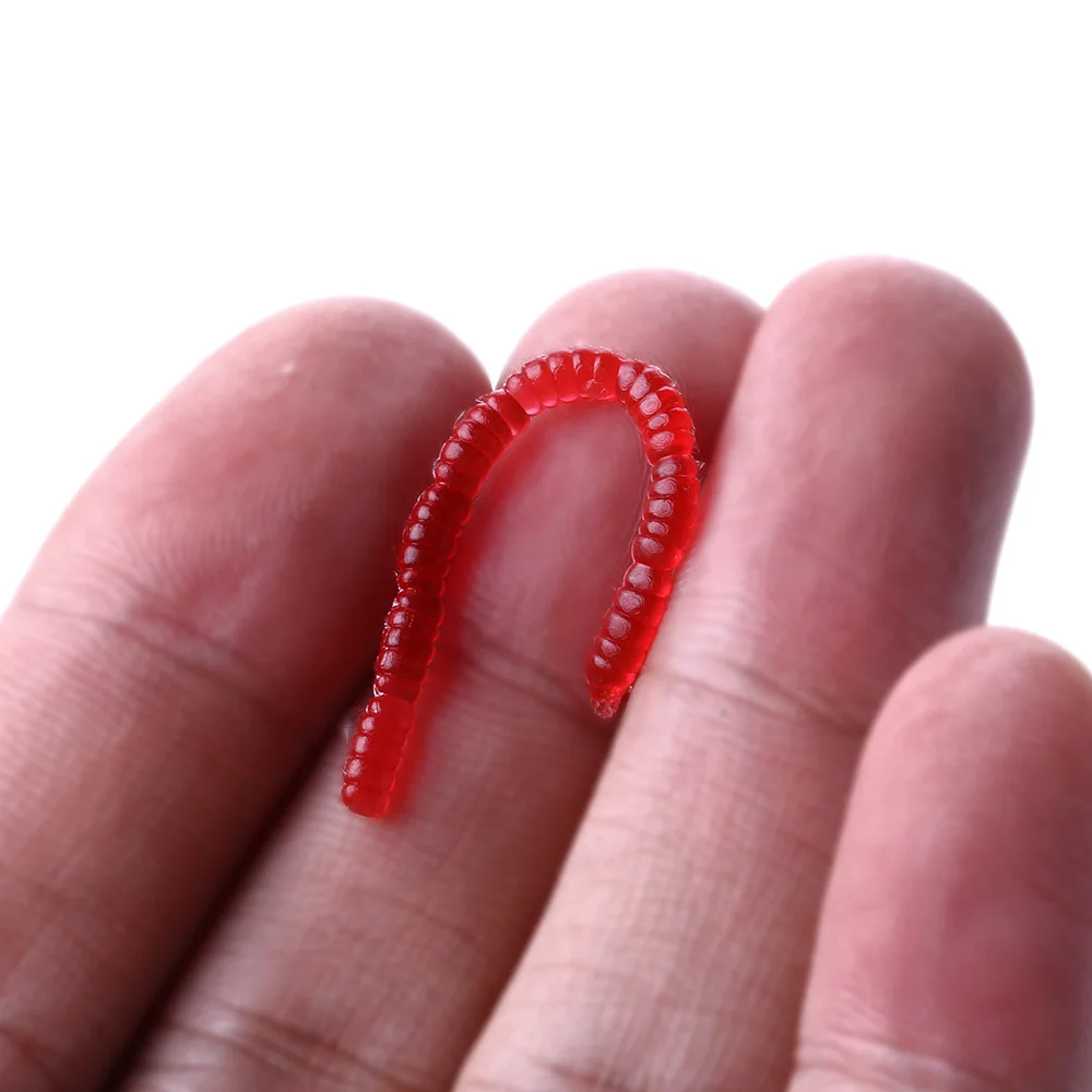3cm 20g Red Soft Lures Simulation Earthworm red Worms Artificial Fishing Lures