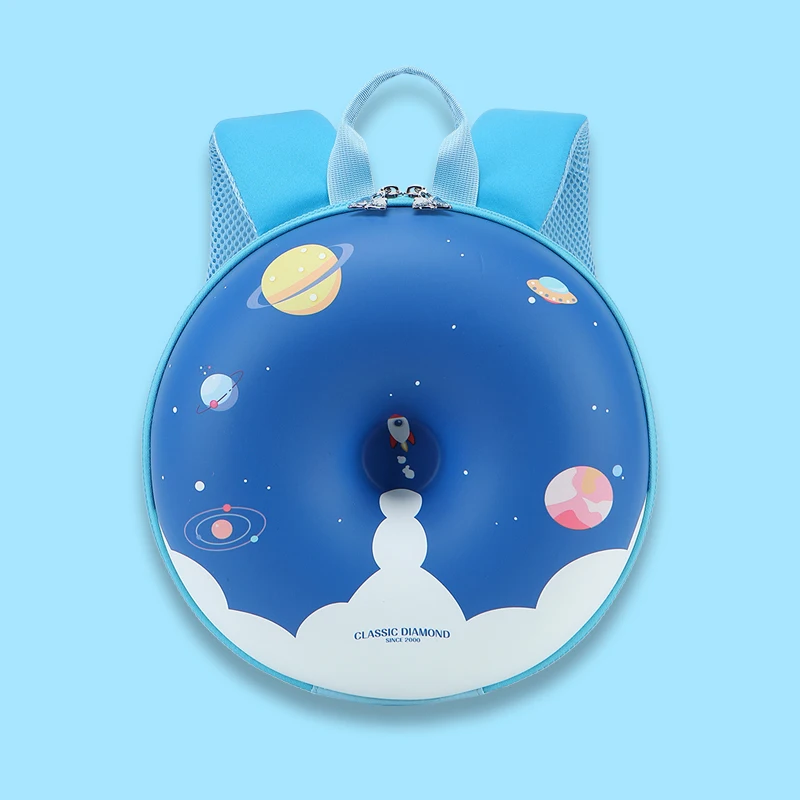 In Stock Sweet Donut Kindergarten Pink Blue Boys Girls School Backpacks For Kids