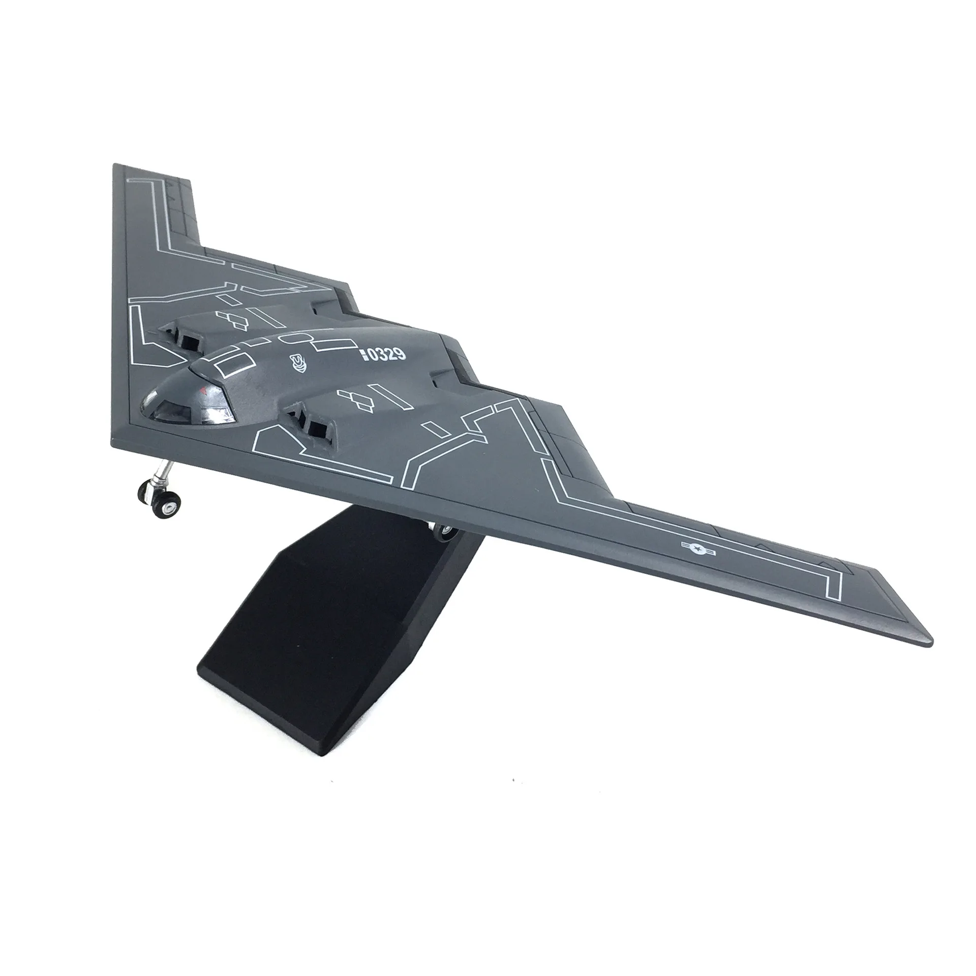 1/200 Scale US B2 B-2 1066 Spirit Stealth and Strategic Bomber Diecast Metal Airplane Plane Aircraft Model Toy