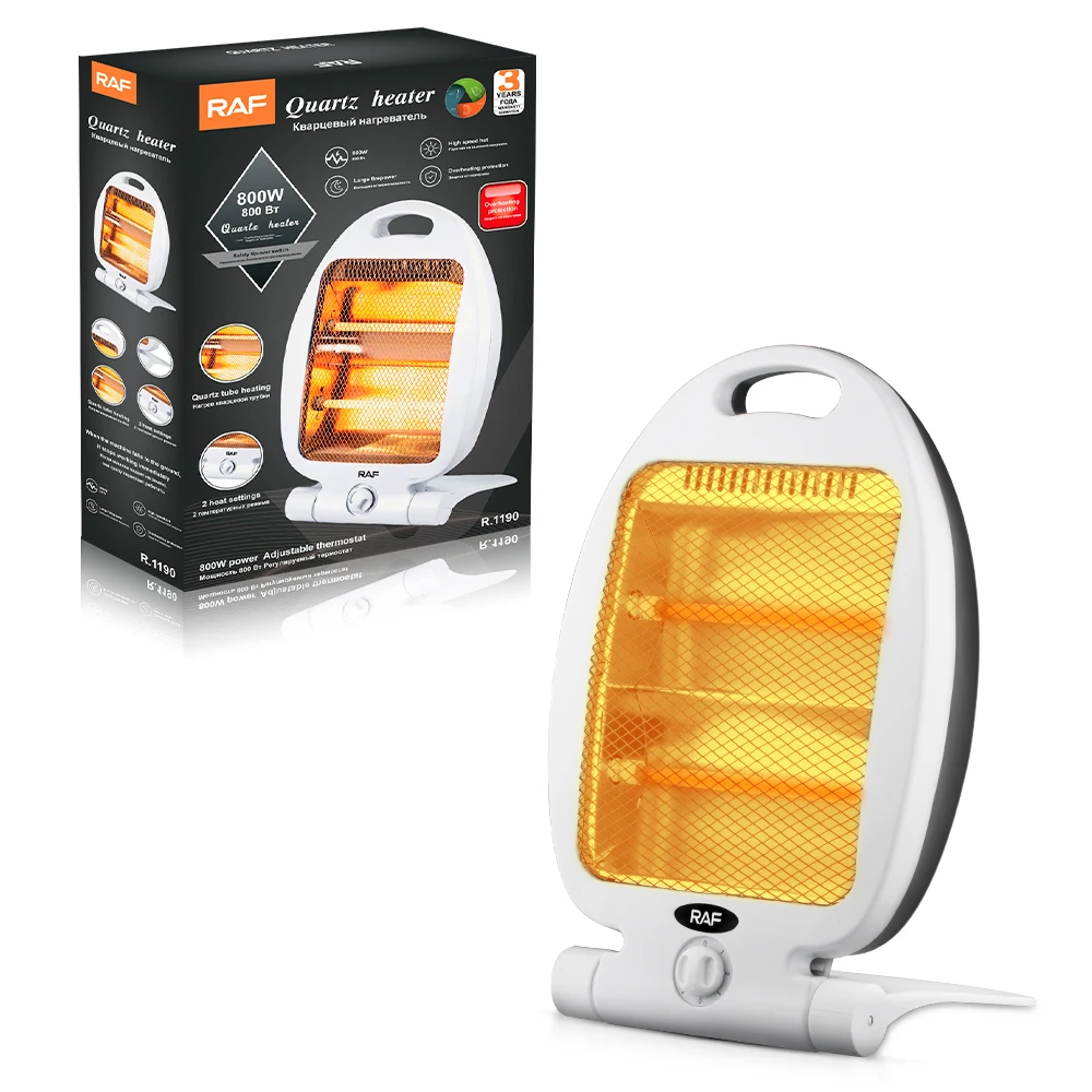 RAF 800 Вт мини-настольный популярный двухходовой большой огненный кварцевый обогреватель