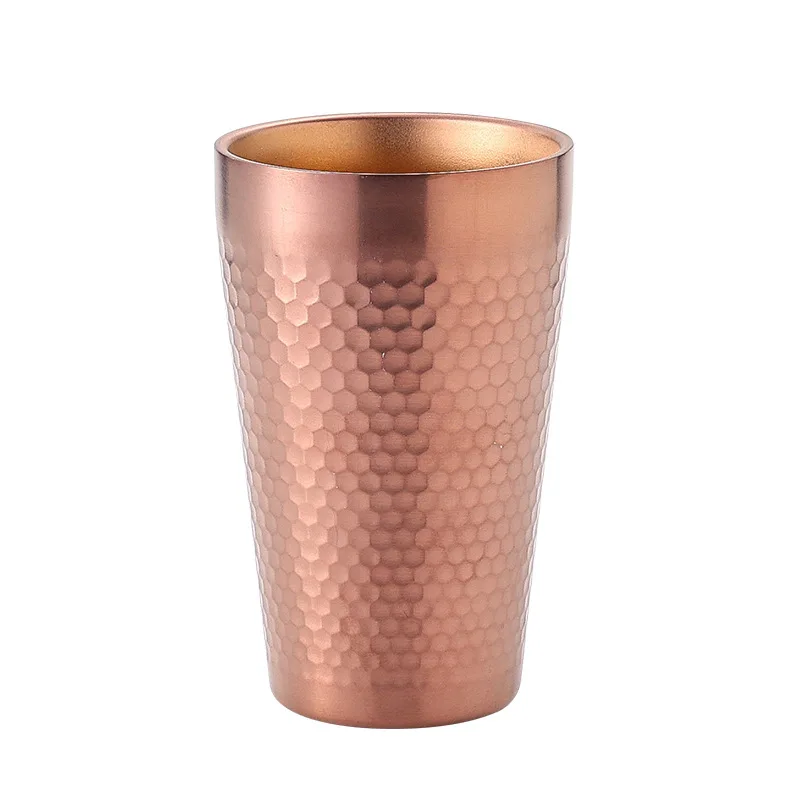 New fashion 350ml 500ml stainless steel insulated beer tumbler drinking cup double wall reusable copper mule mug