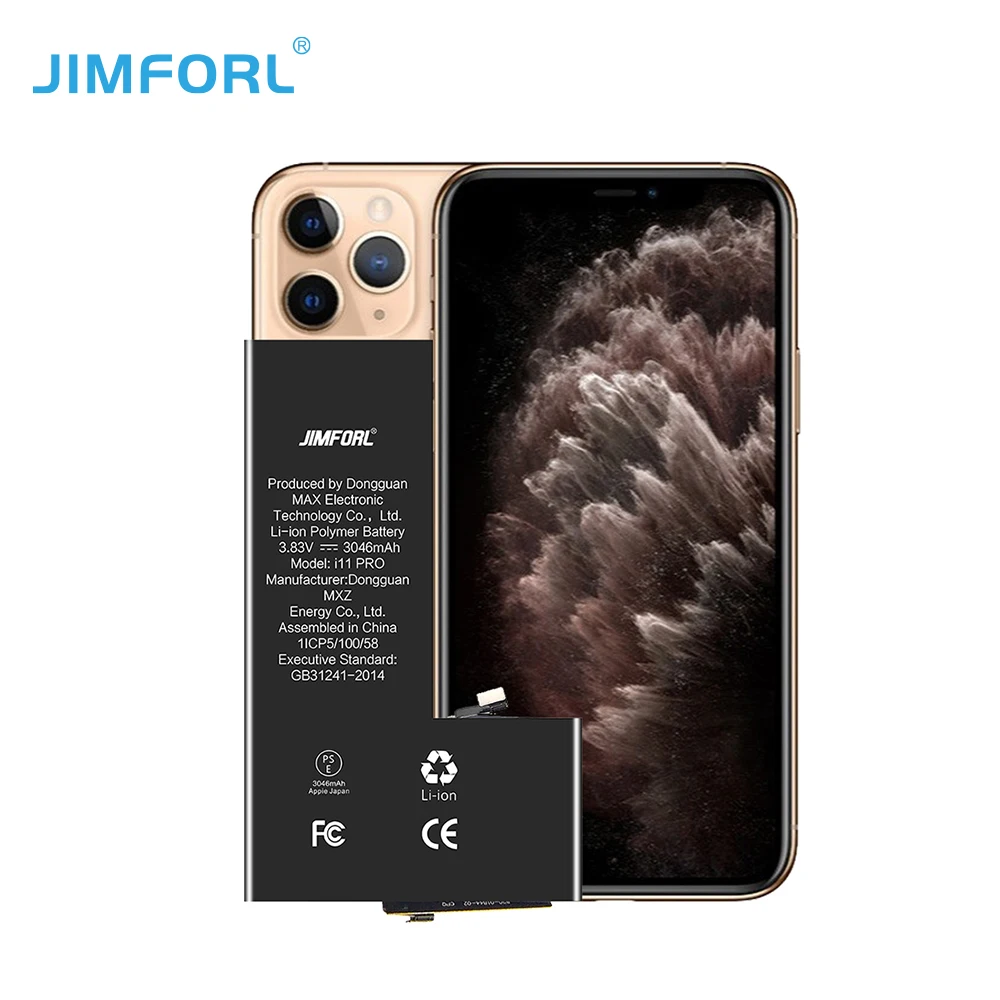 Новейший продукт Высококачественная совместимая сменная батарея для iphone 11 pro 3046 мАч цена производителя абсолютно