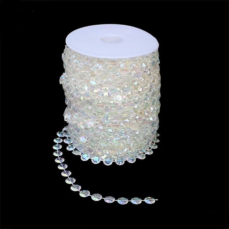 custom Gorgeous hanging crystal wedding decorations ceiling drape hanging bead curtain hanging