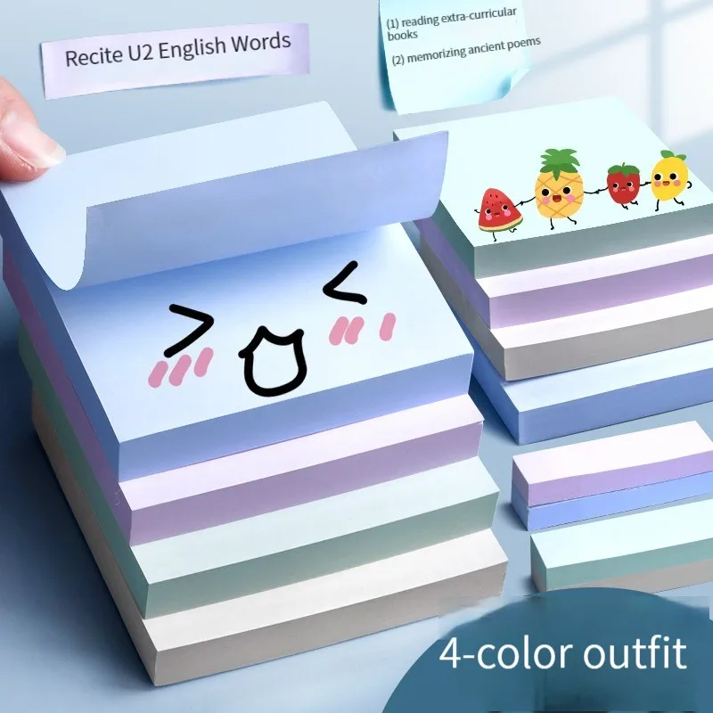 Заметки Deli 21550 для студентов могут быть наклеены небольшими клейкими заметками Morandi, не полностью клеящиеся наклейки-индексы