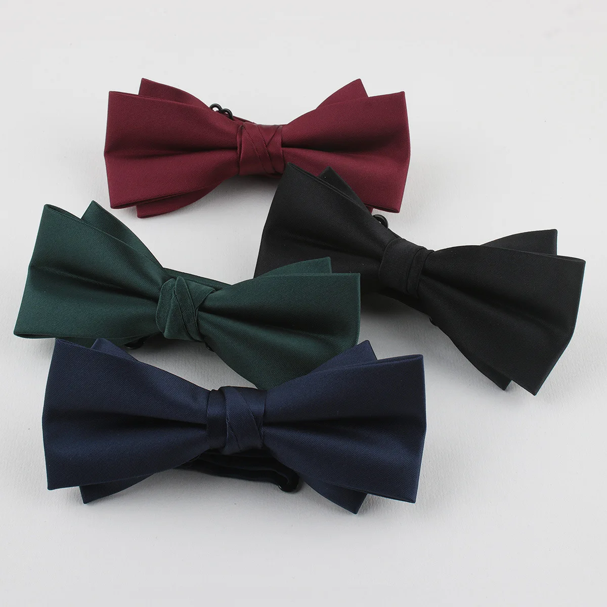 Best Sell Bow Ties For Men Handmade Casual Party Self Tie Bowties Solid Noeud Papillon Slim Wedding Kids Bow Tie With Box