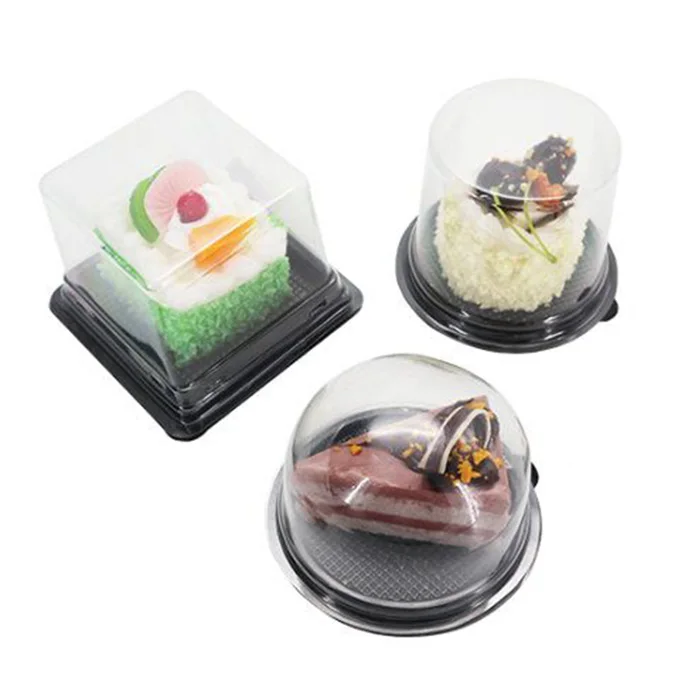 
in stock high quality mini round cake container plastic dome 