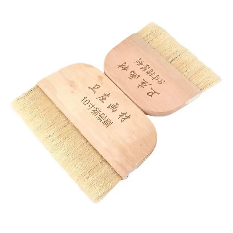 Weizhuang Best Selling Artist Shading Brush Log Handle Bristle Artists Painting Brush Large Flat Head Artist Painting Brush