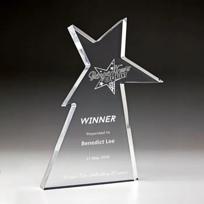 Custom Logo Design Models Acrylic Trophy Glass Crystal Awards