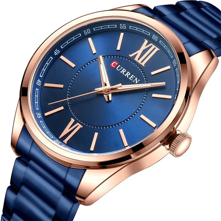 Curren 8423  Chinese men hour low price Stainless steel band Luminous date display Simple business watch supplier