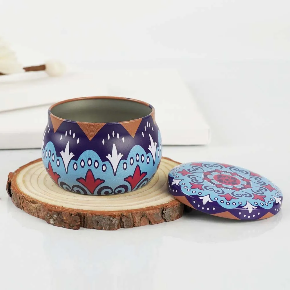 Scented Tin Candle Decorative Aroma Tin Gift Box Candle Soy Wax Tin Scented Candle