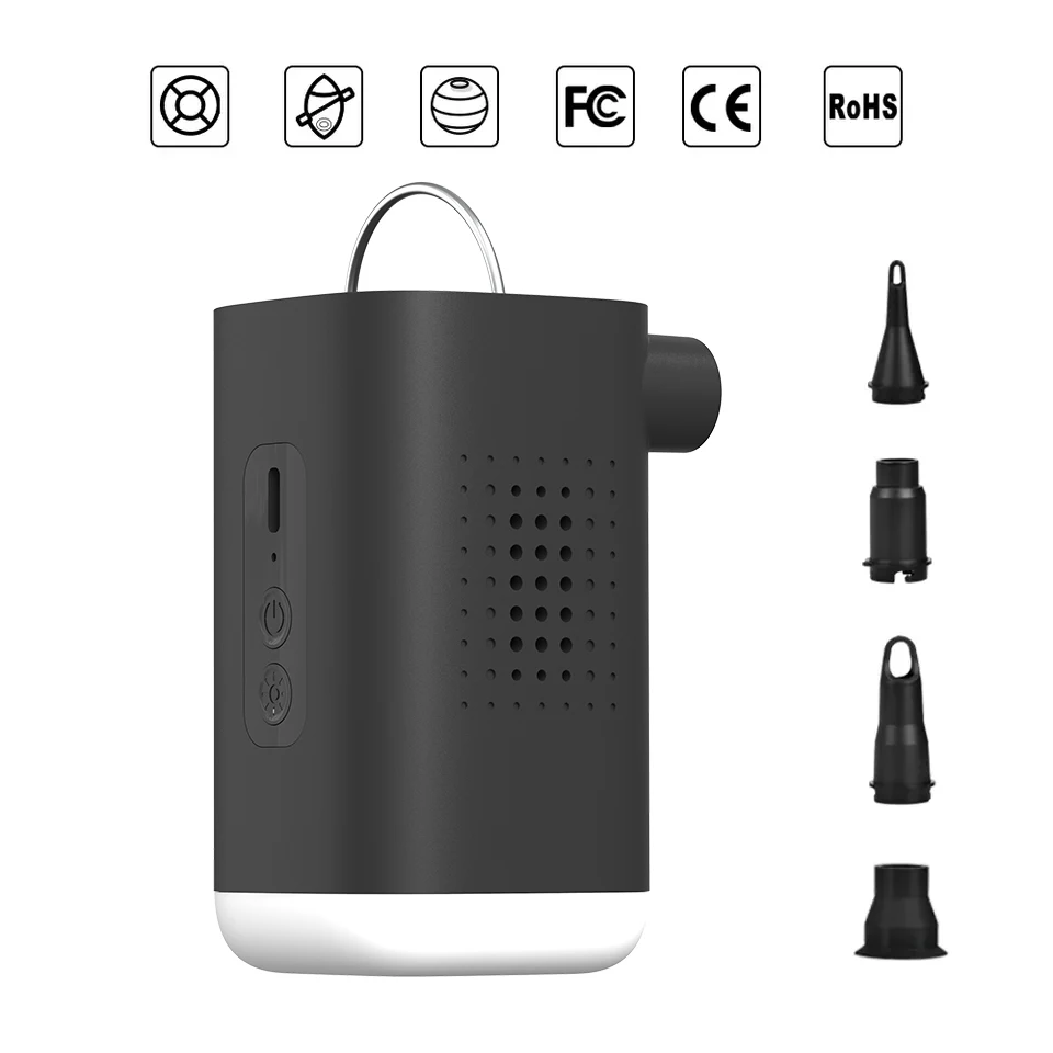 NEWO 2023 Portable Inflator Pump Hand Held Recheargable Car Vacuum Cleaner Accessories: 1* Charging Cable 3*Nozzle