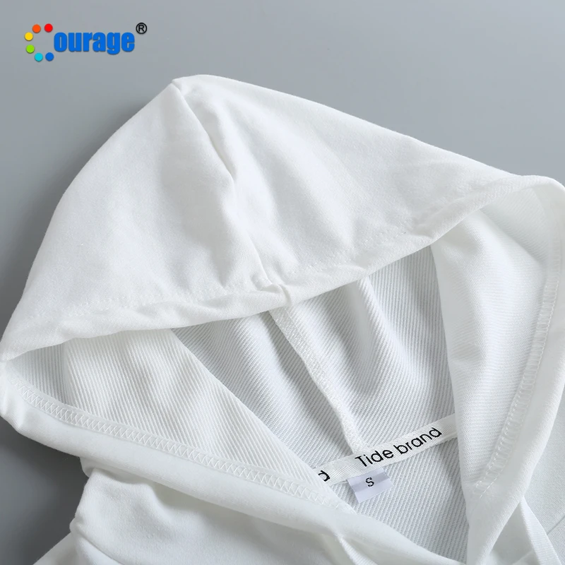 wholesale sublimation white 100% polyester hoodie blank with pocket