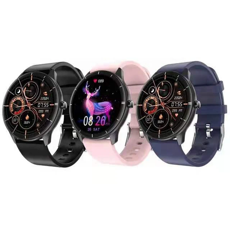 Factory Price 1.28 Inch Body Temperature Fitness Tracker Reloj Watch Heart Rate Monitor Smartwatch Men Women Q21 Smart Watches