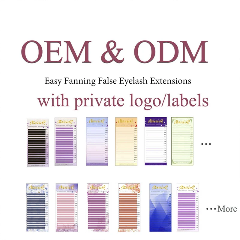 Private Label Luxury 8-15mm0.15 D Curl Faux Mink Lash Extensions Individual Natural Eyelash lash Extensions tray
