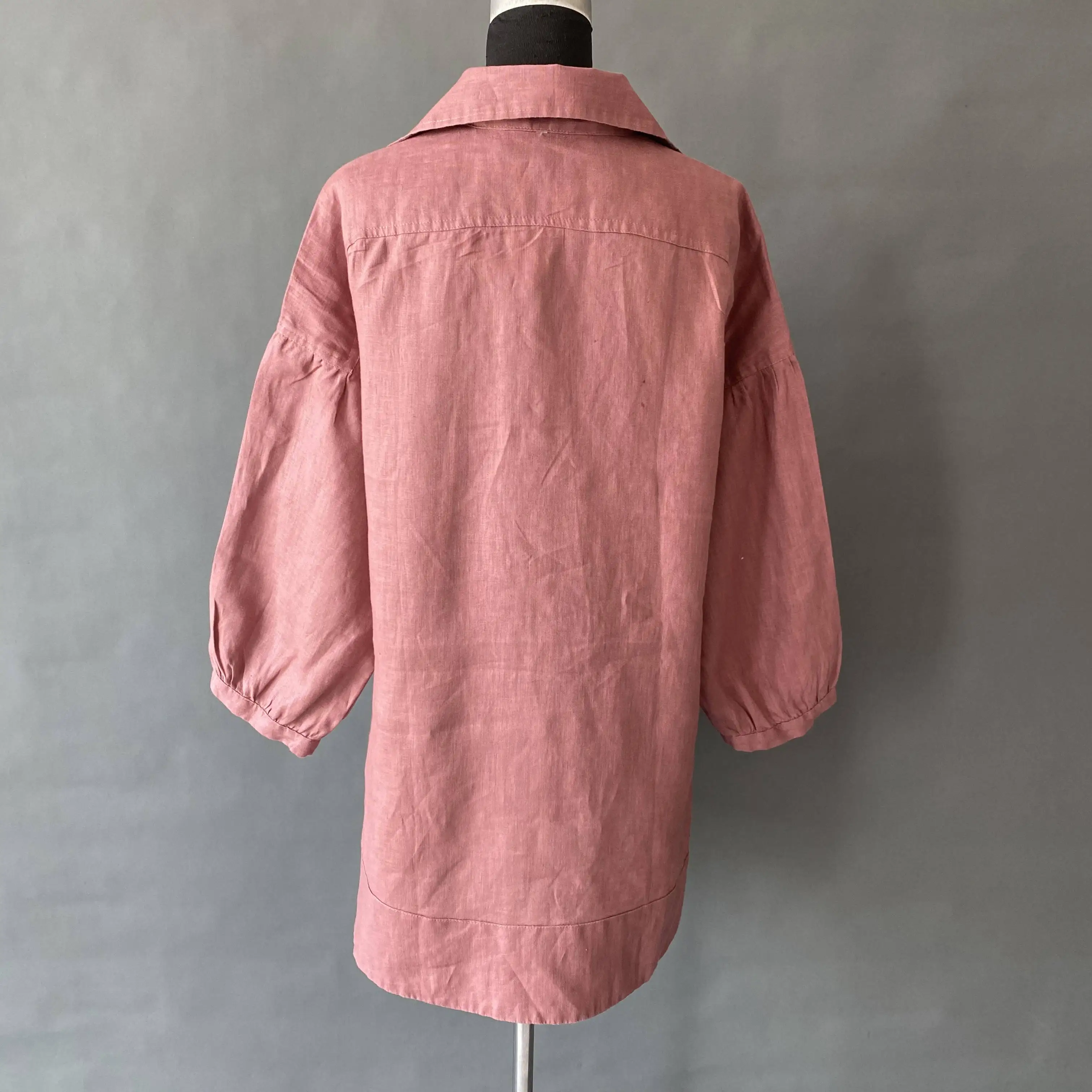 Pure Fashion Linen Dress Shirt Women tunic top ladies linen shirts blouse