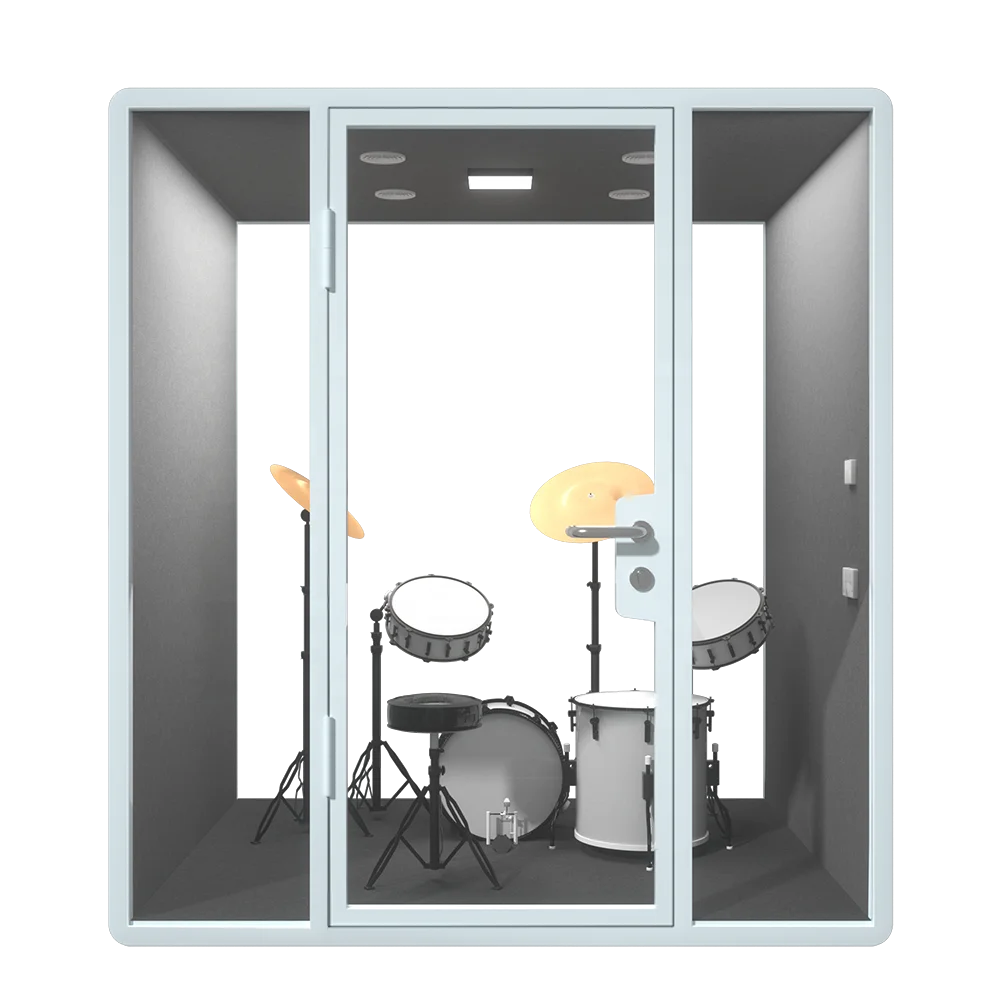 Customized 4 seater movable soundproof office booth muti person meeting pod