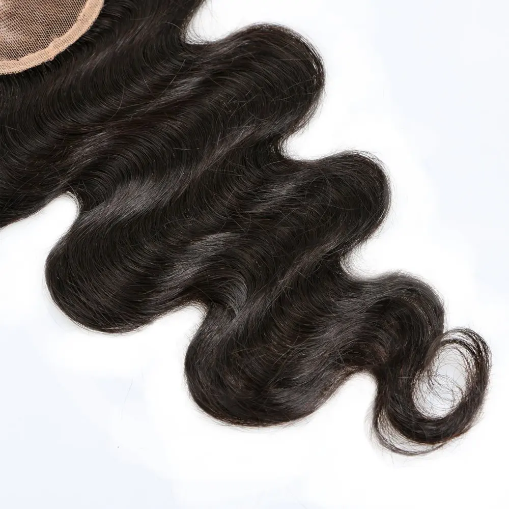 Bliss Emerald  Virgin Brazilian Human Hair 3.5x4 Swiss Lace Closure Body Wave  Middle Part Natural Color