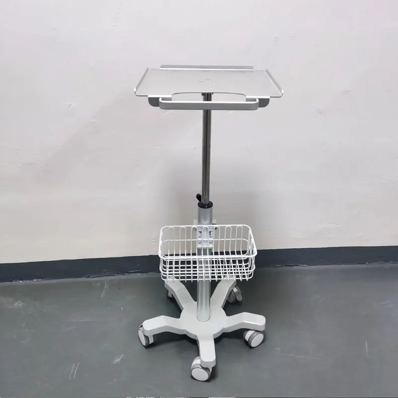 New Portable Medical Work Cart with Trolley Ultrasound Fetal Monitor Laptop Ward ECG Machine Made of Durable Metal