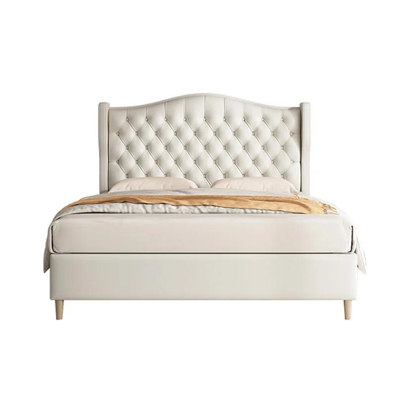 Customized Modern Wood Lit Complet 180x200 Avec Placard Classic Leather Bedroom Furniture Set King Size Luxury Bed Frame