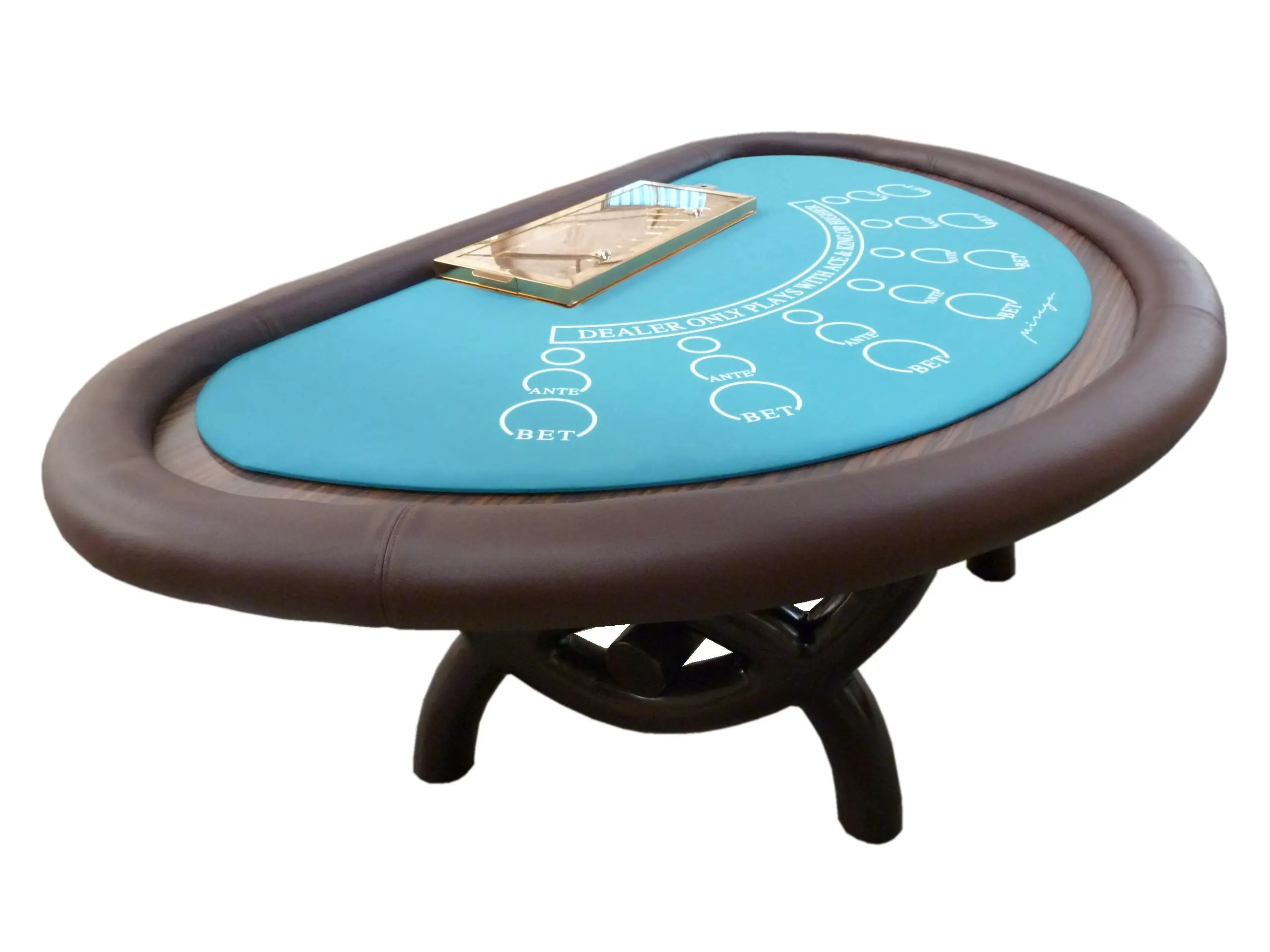 Professional Custom Leather Blackjack Table Mesa De Black Jack Suppliers