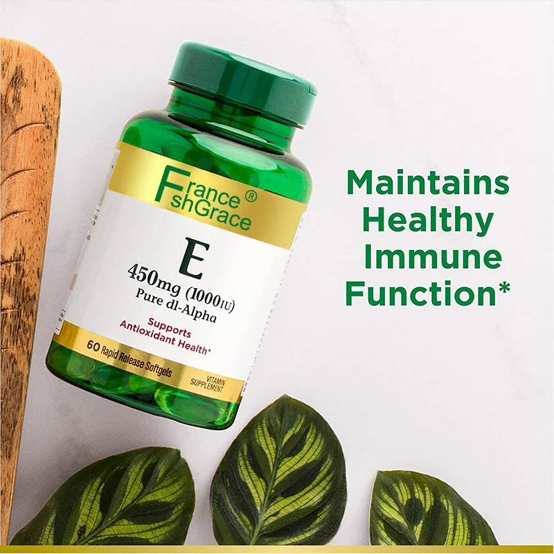 Vitamin E softgels support healthy immune support antioxidant health supplement