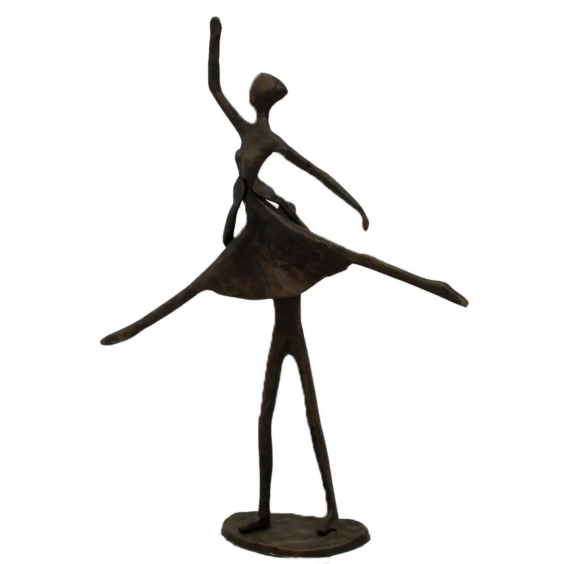 Metal Sculpture Dancer Statue couple ballet  Dancer Brass Figurine For Decor or for bar decor
