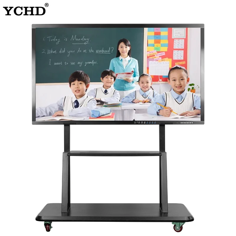 High Quality 100 Inch 4K Android windows OPS Smart Electronic Board Touch Screen Interactive Whiteboard
