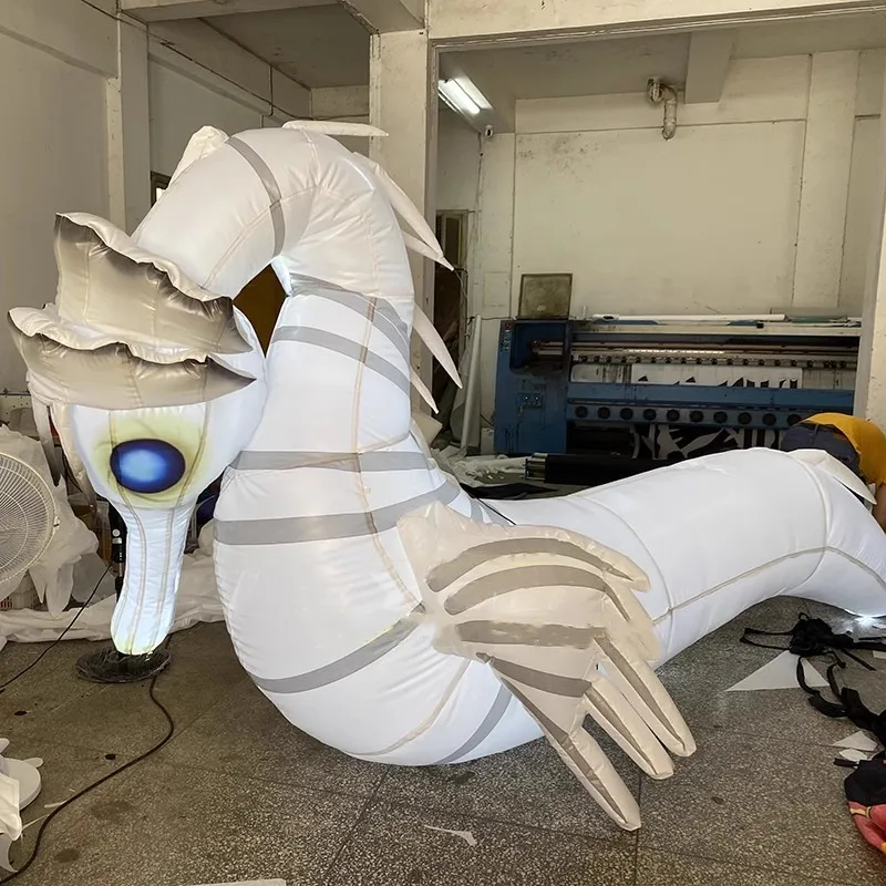 Hot Sale Giant Inflatable Seahorse Walking Suits,Led Lighted Inflatable Sea Horse Costume For Advertising