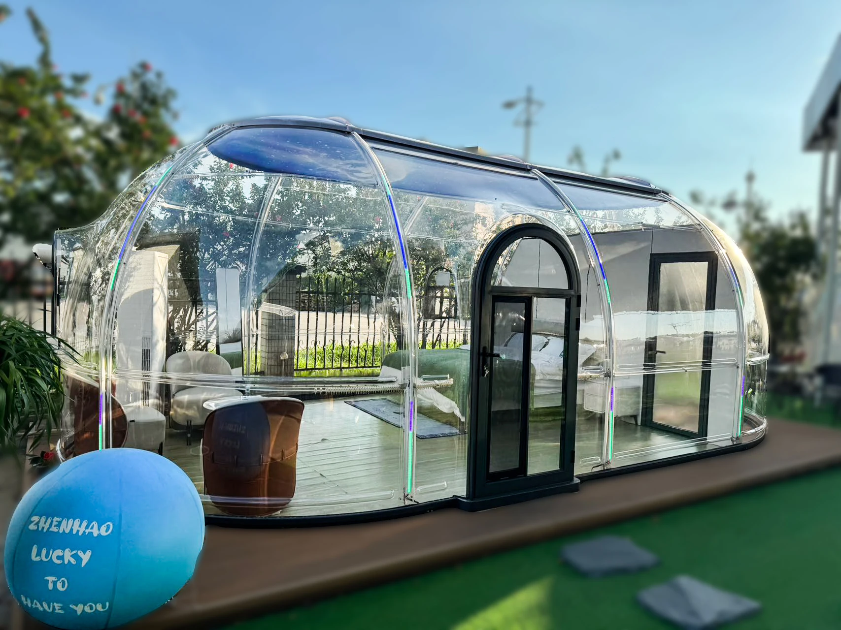 Fashionable PC Tough Dome Tent Outdoor Star Cabin Bubble Tent for Restaurant Camping Made of Durable Container Material