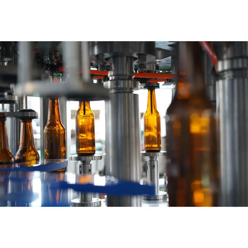 Одобренный CE моноблочный наполнитель для пивных бутылок и колпачок