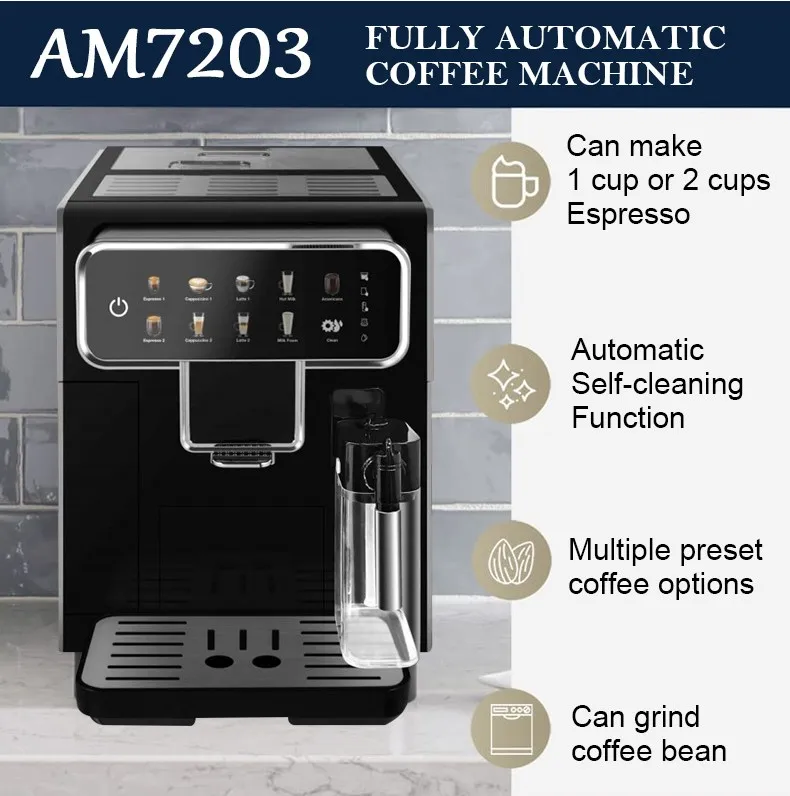 Hot Selling Multi Favor Commercial Intelligent Automatic Stainless Steel Espresso Electric Coffee Maker Machine