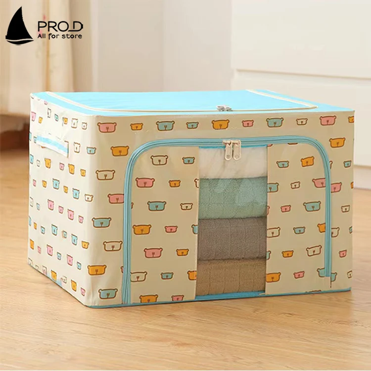 Home Bedroom Oxford Cloth Travel Tote Bag Wardrobe Organizer Storage Boxes