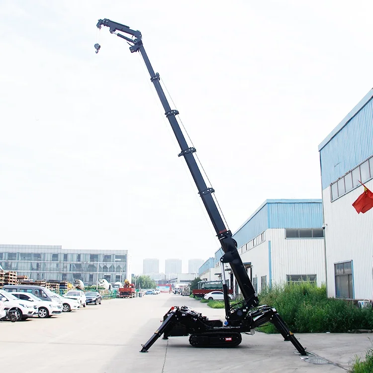 3 Ton Spider Crawler Hoist Cranes Lift Cranes Electric Gasoline Diesel Spider Crane with Remote Control