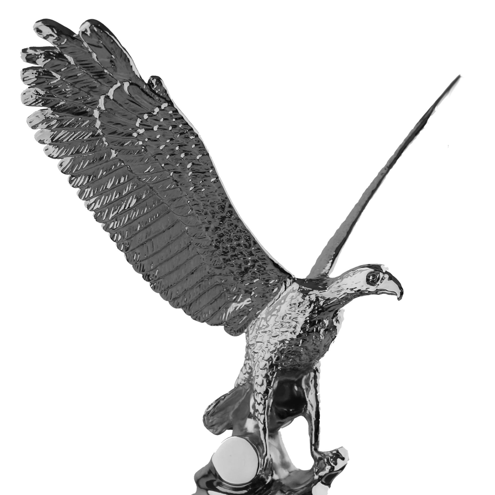 Новые товары 2022 г. уникальная фигурка животного статуи орла из смолы Настраиваемые орнаменты сокола с деревянной основой